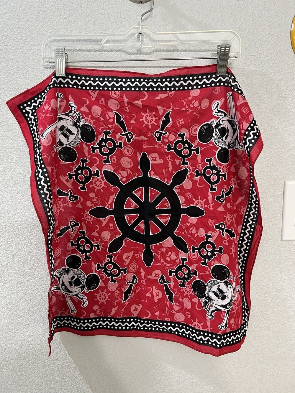 Mickey Mouse Handkerchief/bandana 20x20 pirate Disney cruise line
